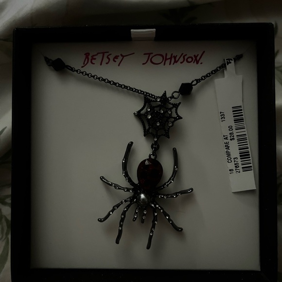 Betsey Johnson Black and Red Spider Necklace - Picture 8 of 8